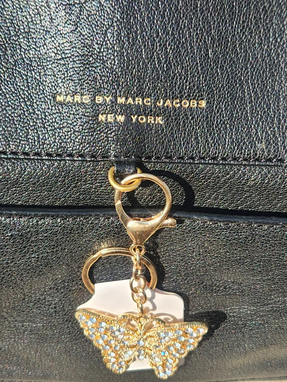 Marc Jacobs Black Leather Satchel Bag with Gold Hardware EUC